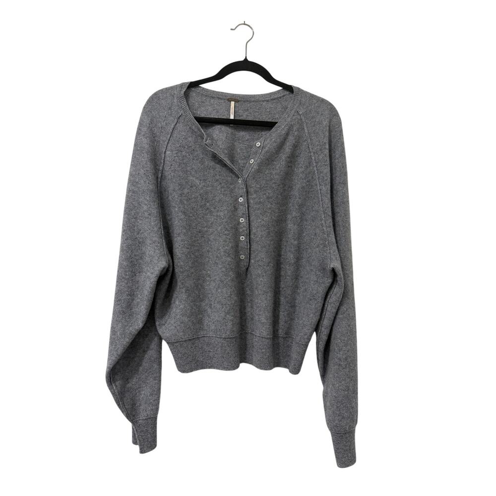 Free People Porta Cashmere Henley Sweater - Picture 4 of 7
